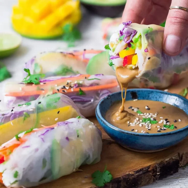 Sommerrollen mit Erdnusssauce