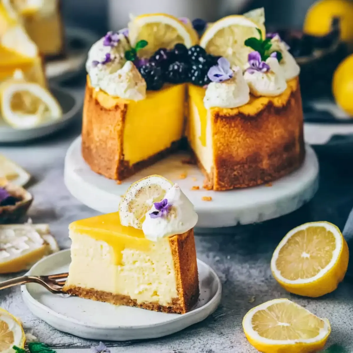 Veganer Zitronen Käsekuchen