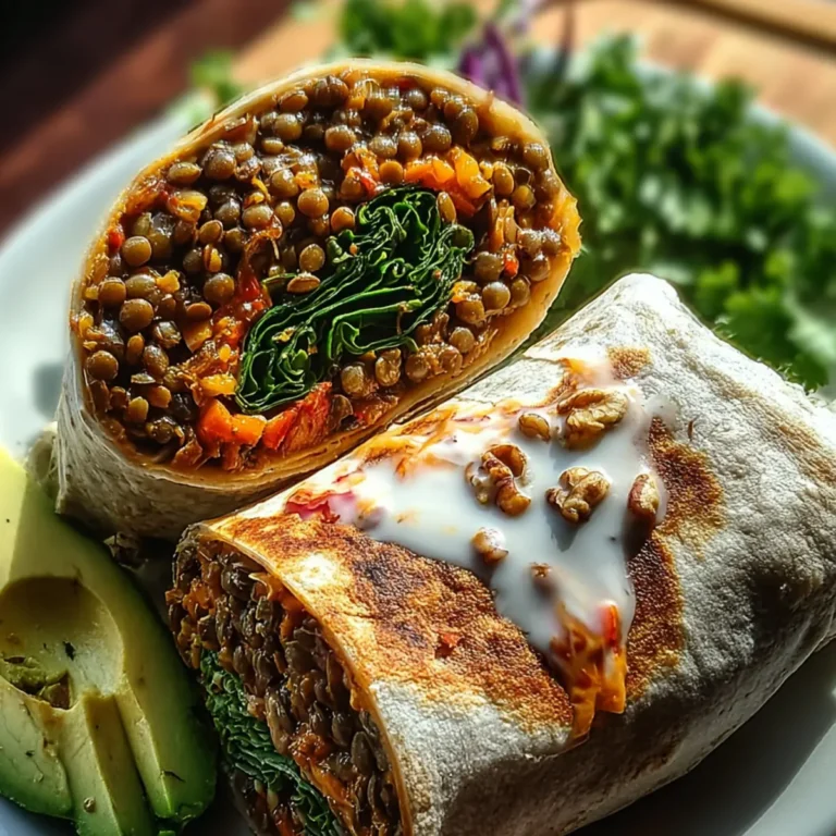 Vegetarische Burritos mit Linsen und Walnüssen
