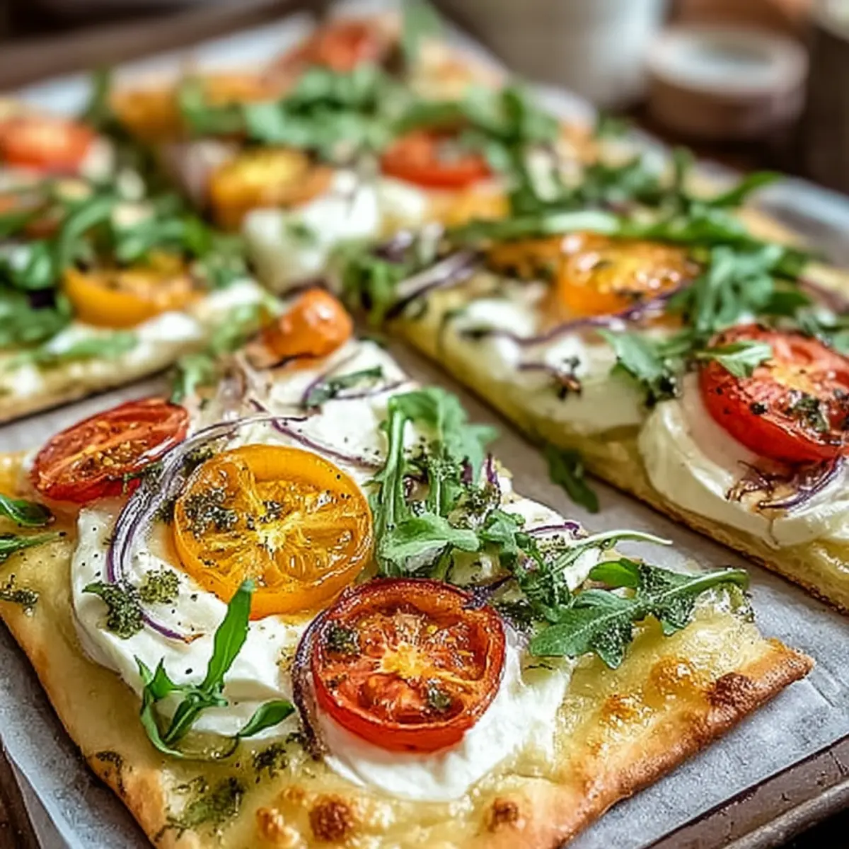 Vegetarische Flammkuchen