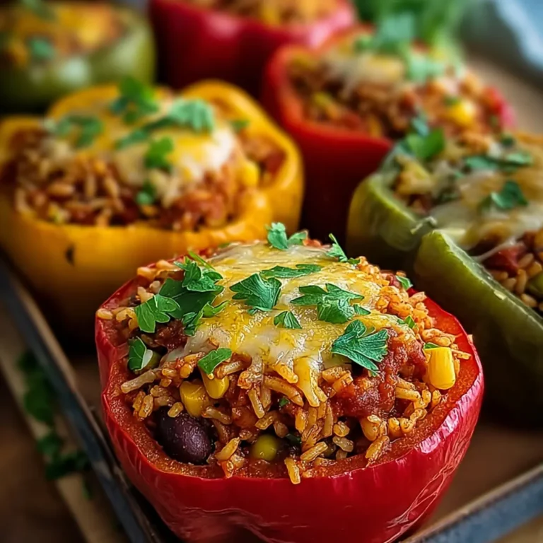 Vegetarische Gefüllte Paprika mit Reis