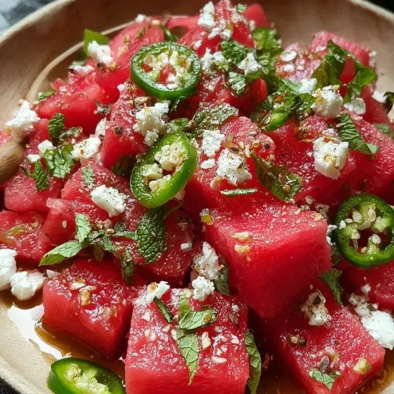 Würziger Wassermelonensalat