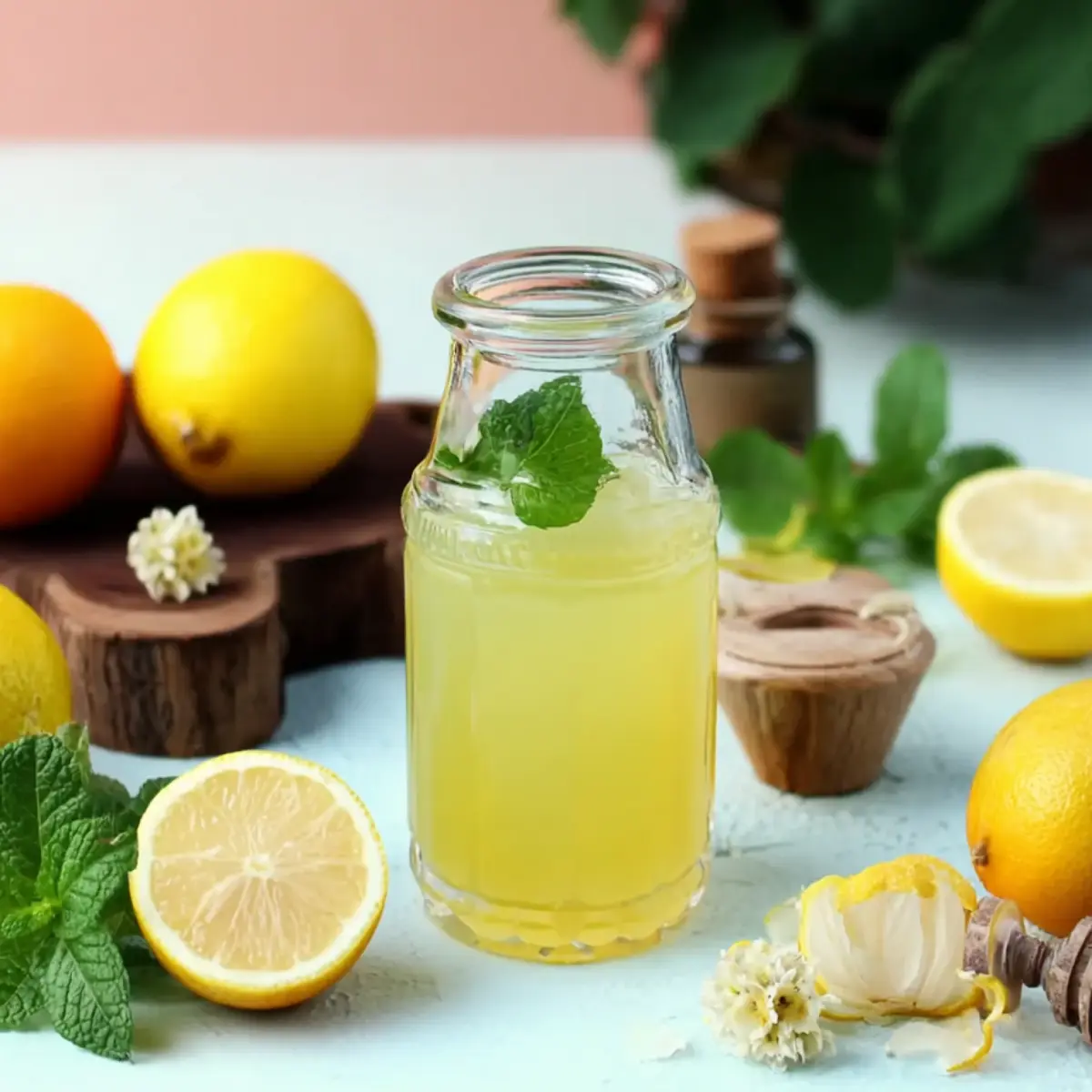 Zitronen Melisse Sirup mit Orange