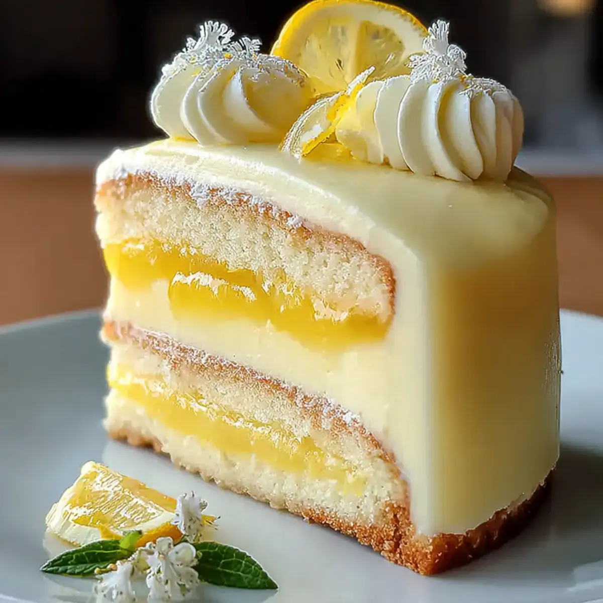 Zitronen Mousse Kuchen