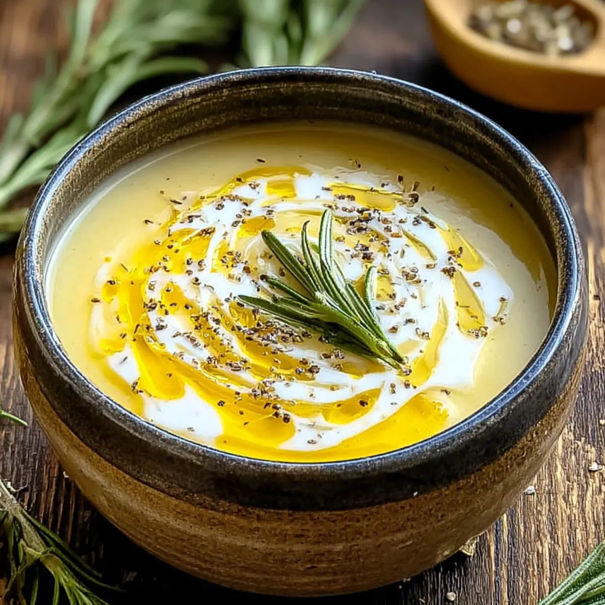 Zitronen Rosmarin Weißbohnensuppe