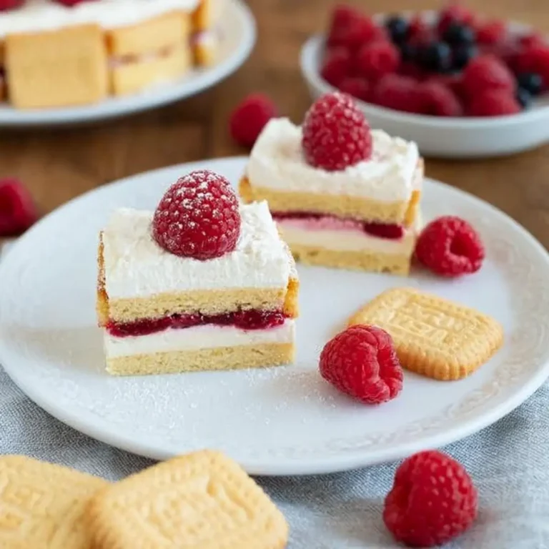 Butterkekskuchen mit Beeren