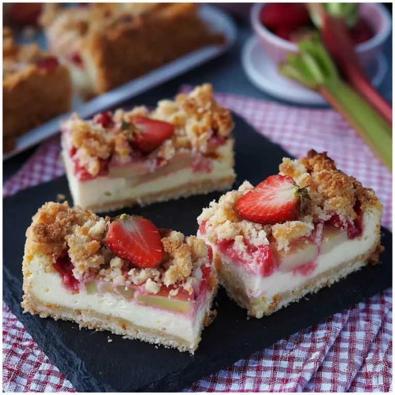 Erdbeer Rhabarber Käsekuchen