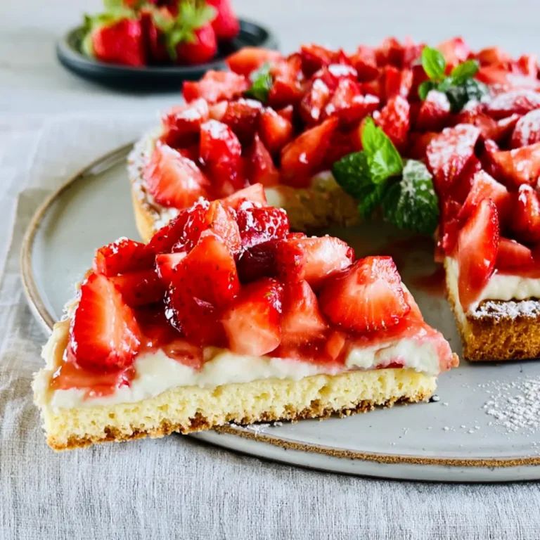 Erdbeerkuchen mit Biskuit
