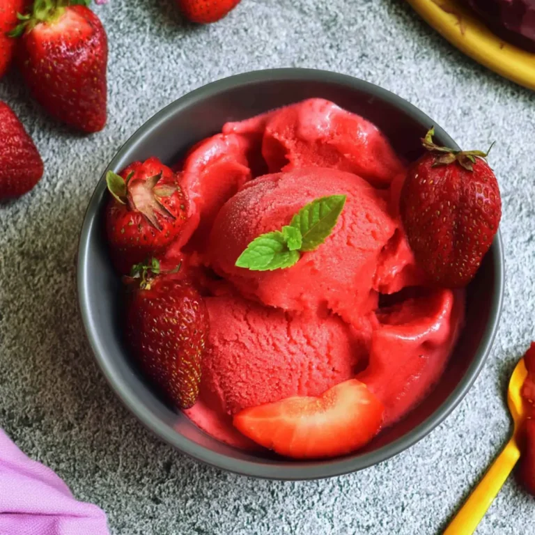 Erdbeersorbet