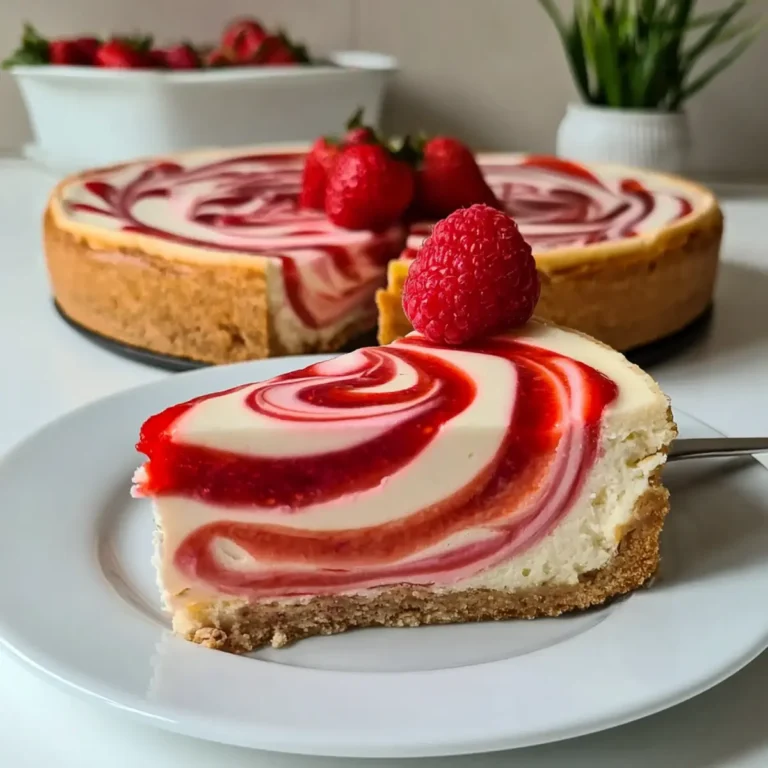 Erdbeerwirbel Käsekuchen