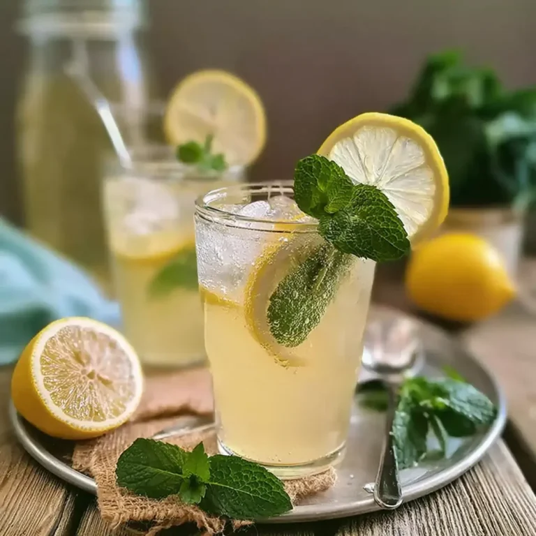 Limonade mit frischer Minze