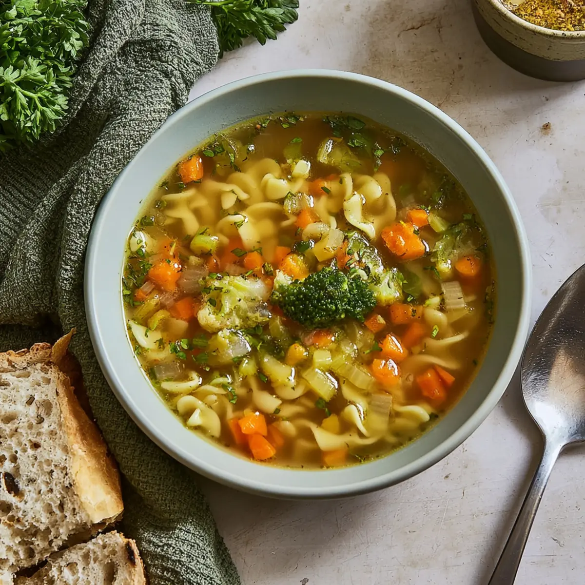 Nudelsuppe mit Gemüse