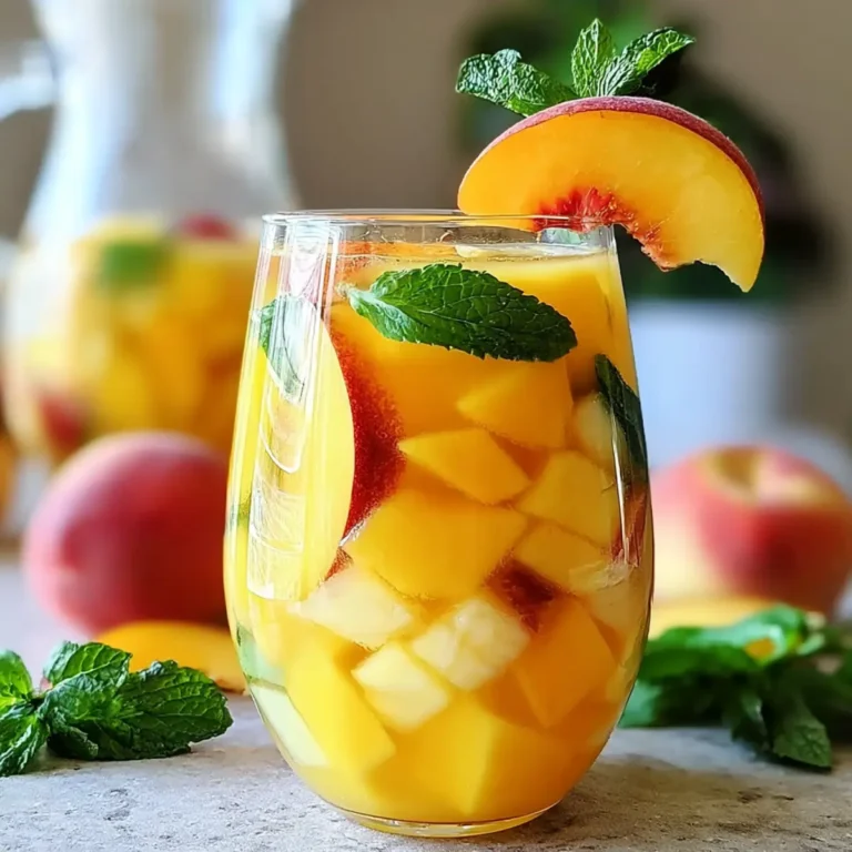 Pfirsich Mango Sangria Mocktail