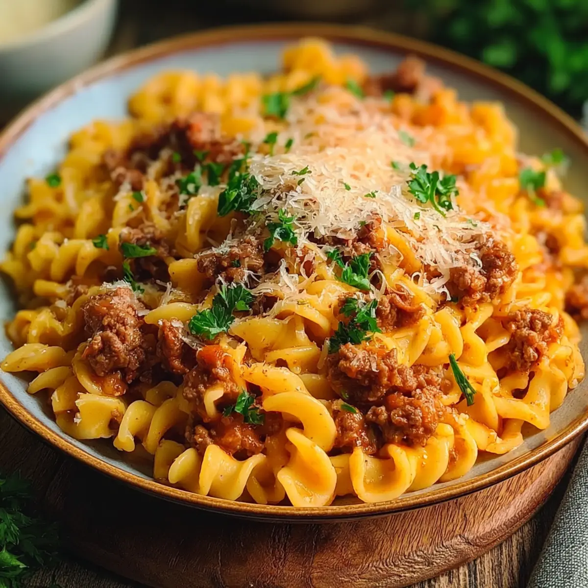 Rinderhackfleisch Pasta