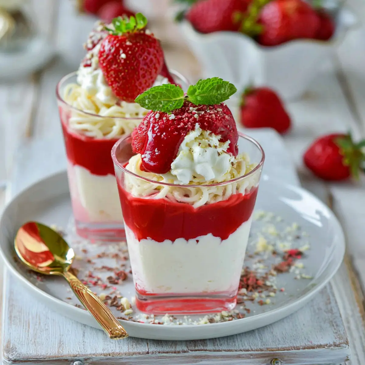 Spaghetti Eis Dessert