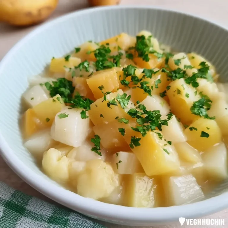 Veganes Kohlrabi Kartoffel Gemüse