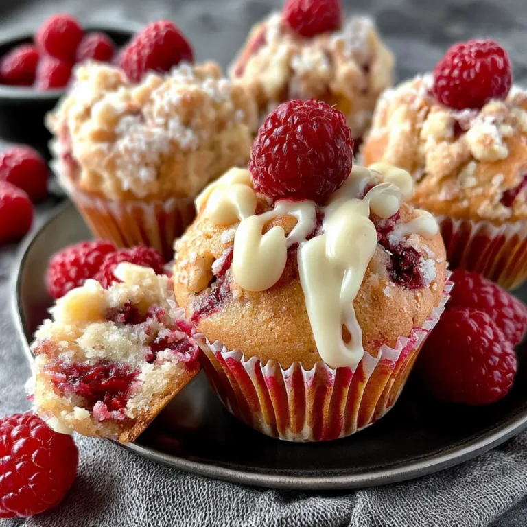 Weiße Schokolade Himbeer Muffins