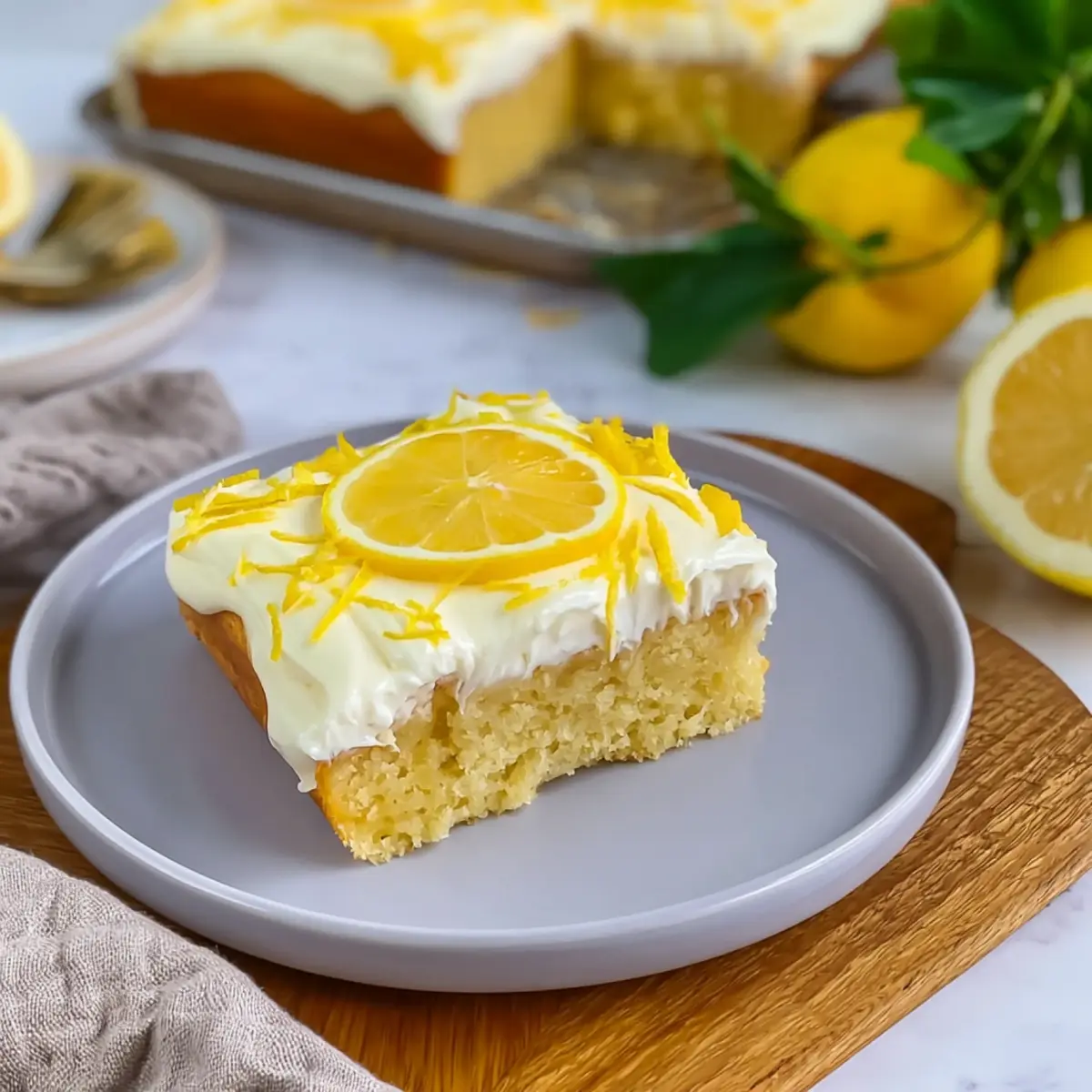 Zitronenkuchen mit Frischkäsefrosting