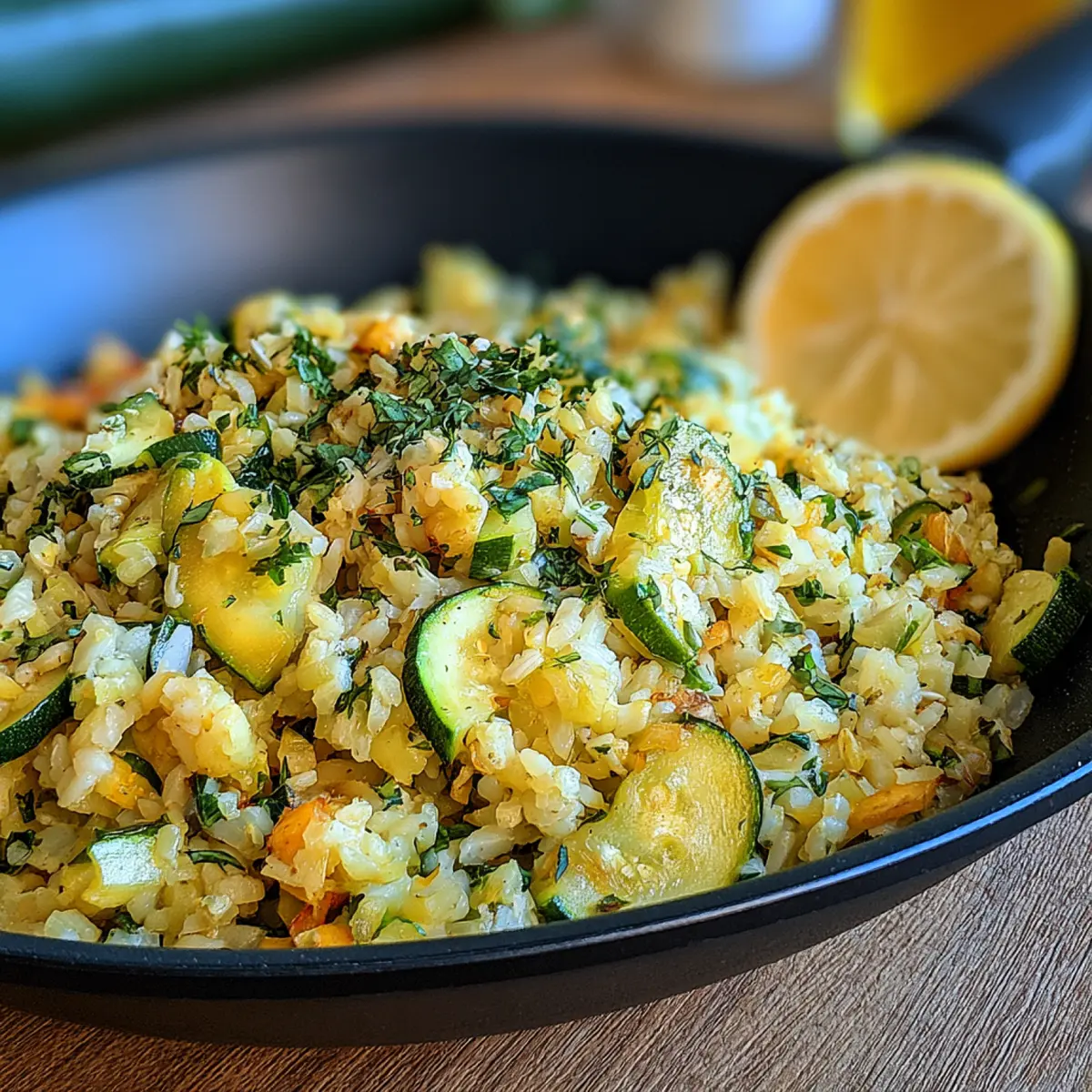 Zucchini Reis Pfanne