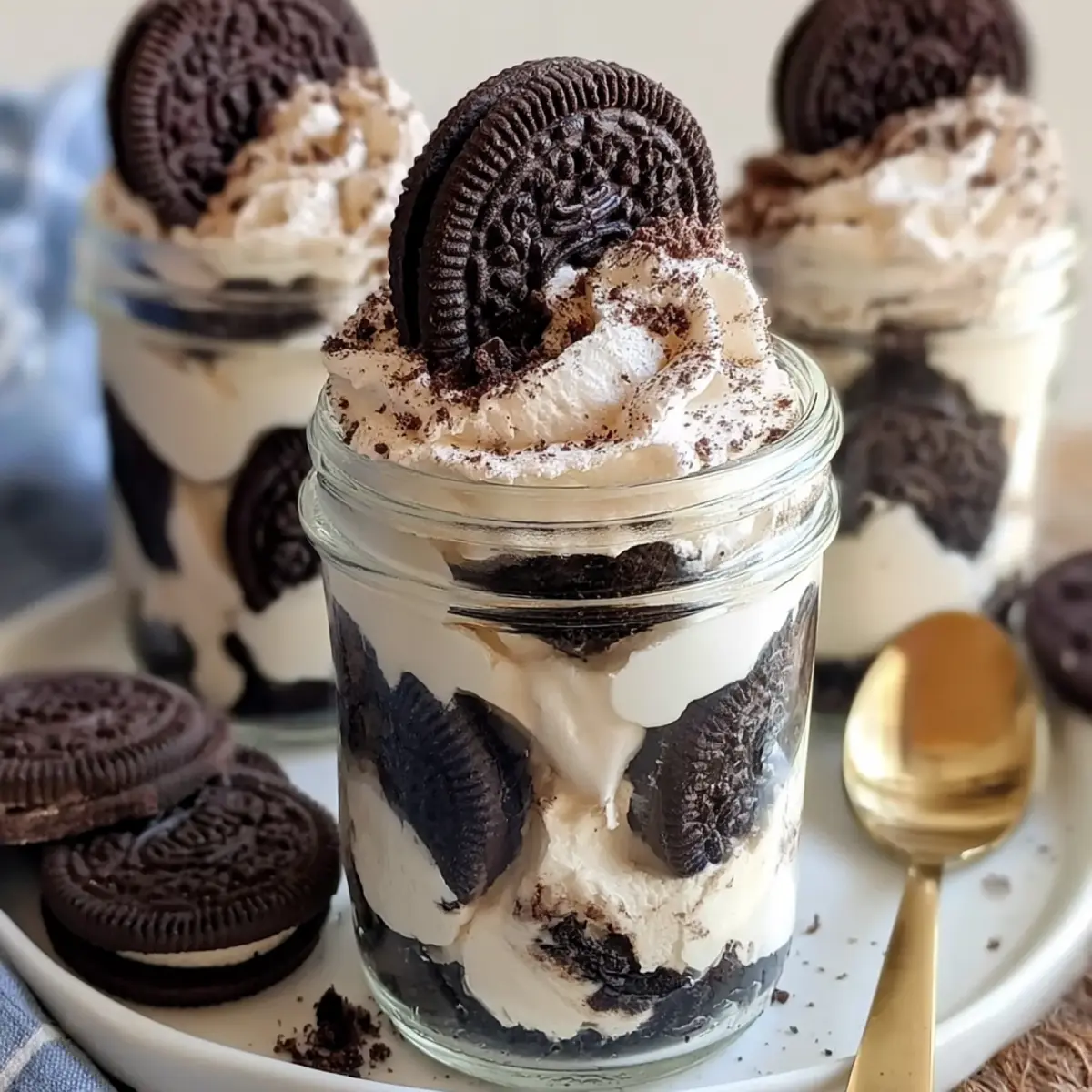 3-Ingredient Oreo Cheesecake Jars recipe