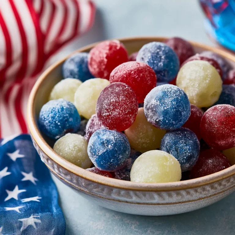 4th of July Frozen Jello Grapes