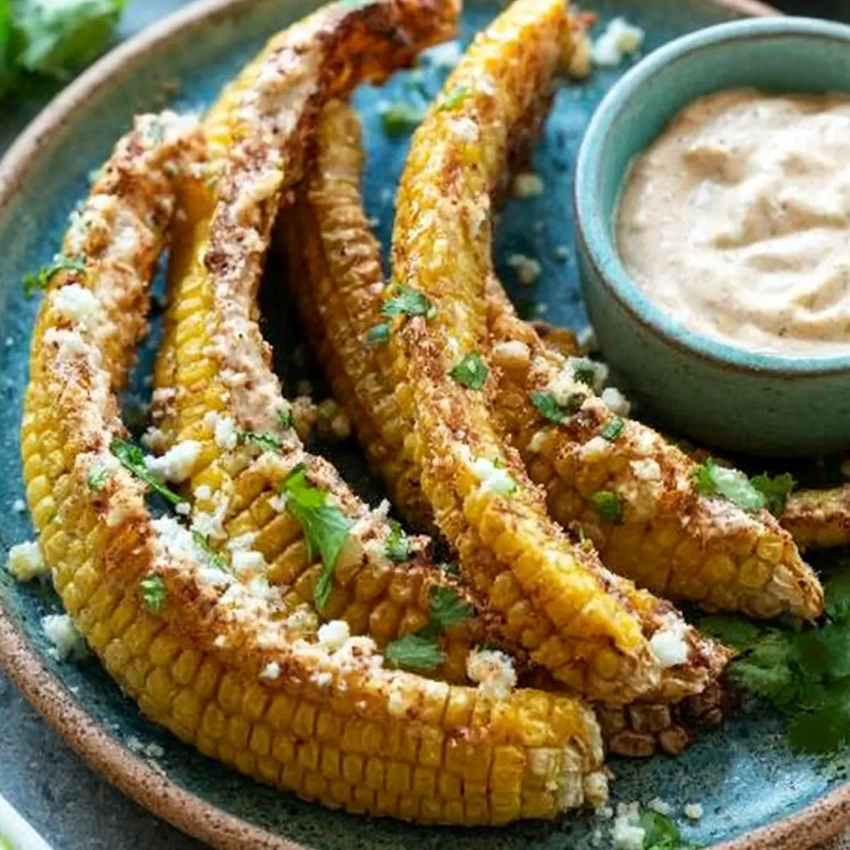 Air Fryer Elote Corn Ribs