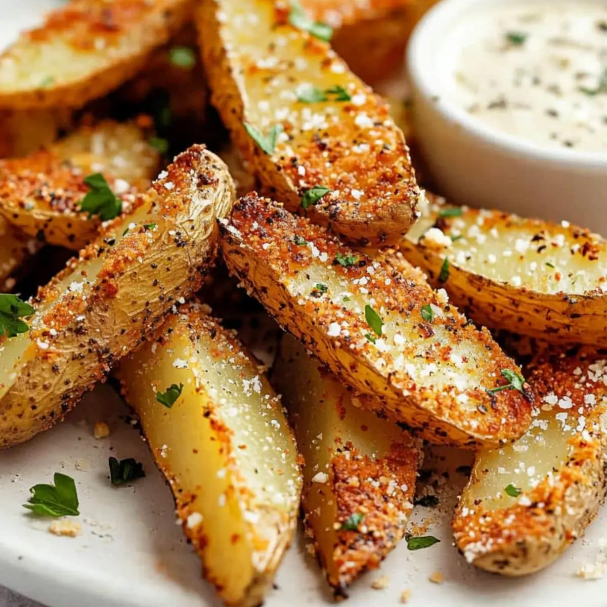 Baked Garlic Parmesan Potato Wedges