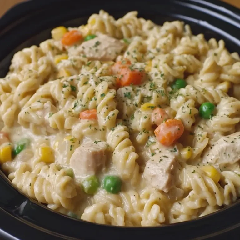 CROCKPOT CHICKEN POT PIE PASTA