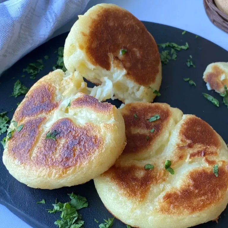 Cheese Stuffed Potato Cakes (2 Ingredients)