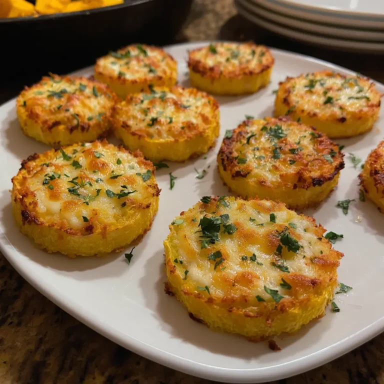 Cheesy Baked Squash Rounds