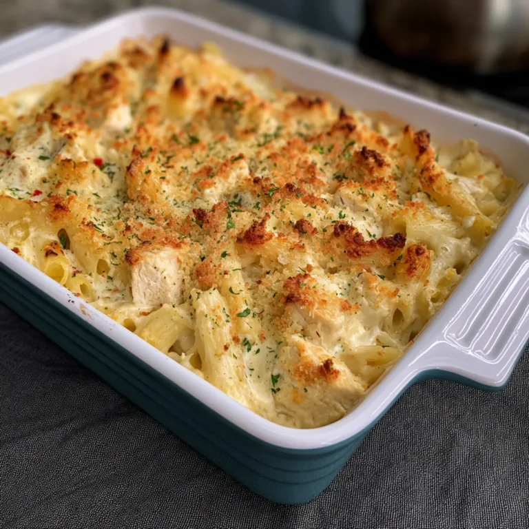 Chicken Alfredo Pasta Bake