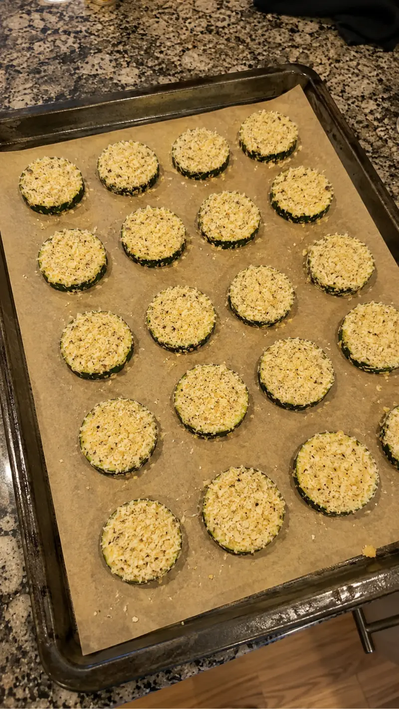 Crispy Baked Parmesan Zucchini Rounds (6)