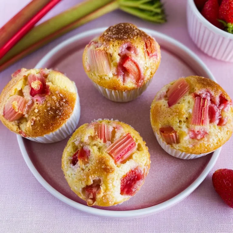 Erdbeer Rhabarber Muffins