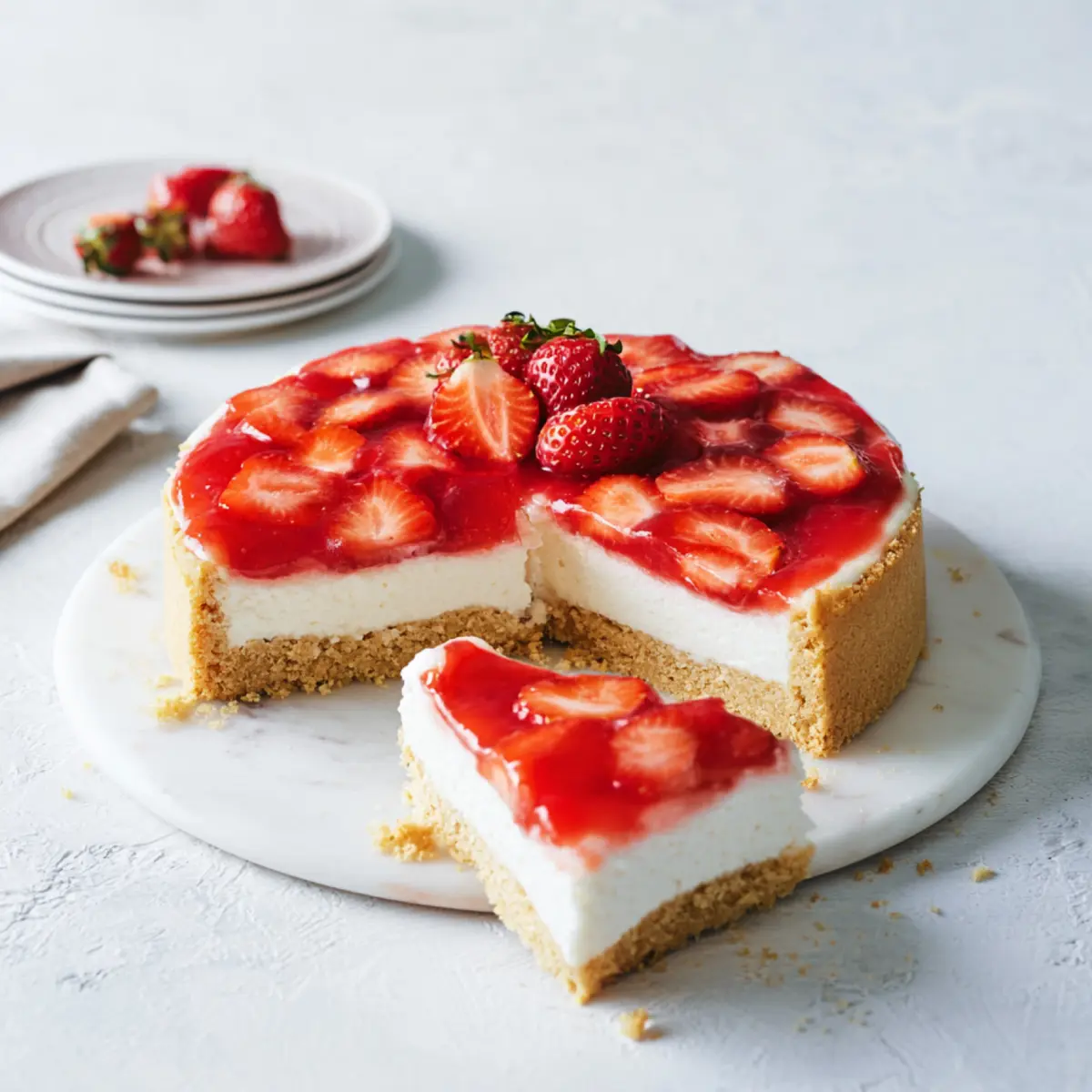 Erdbeerkuchen mit Schmand