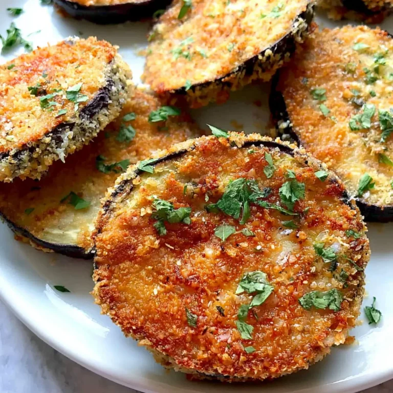 Garlic Parmesan Baked Eggplant