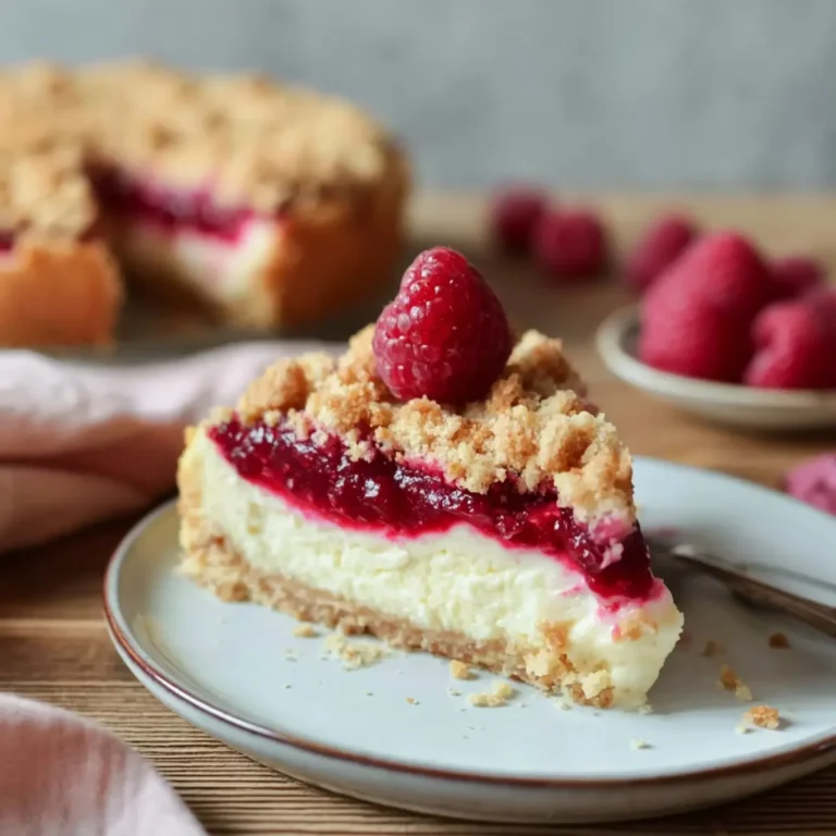 Himbeer Streusel Kuchen mit Joghurt Cheesecake