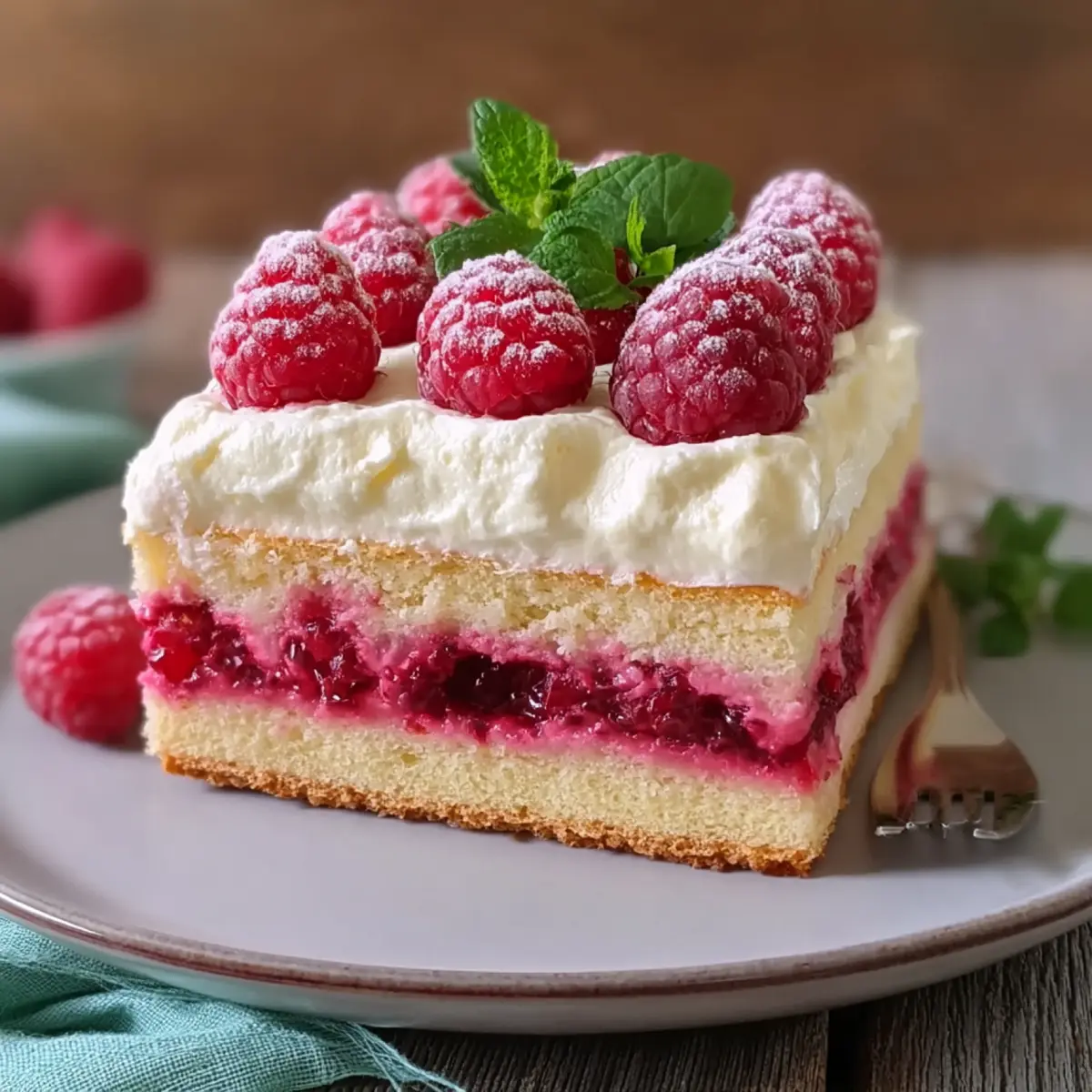Himbeerkuchen mit Paradiescreme