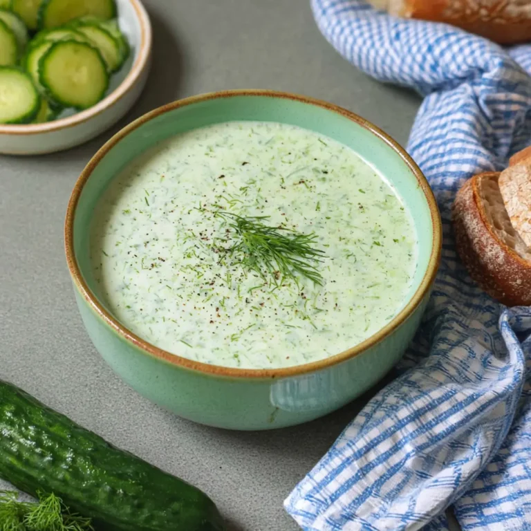 Kalte Gurkensuppe mit Dill