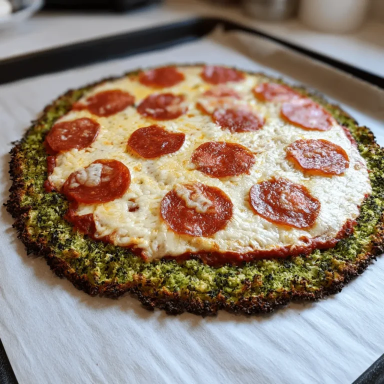 Low Carb Broccoli Crust Pizza