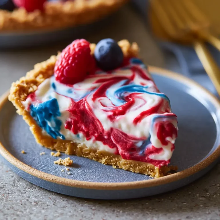 No-Bake 4th of July Swirl Pie