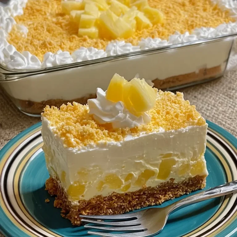 No Bake Pineapple Cream Dessert