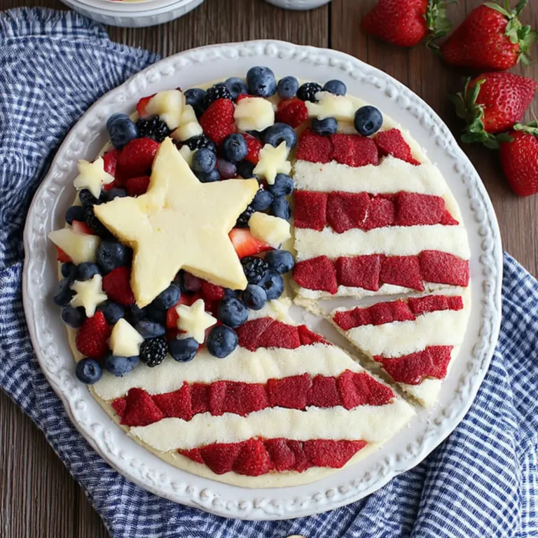 Patriotic Sugar Cookie Fruit Nachos