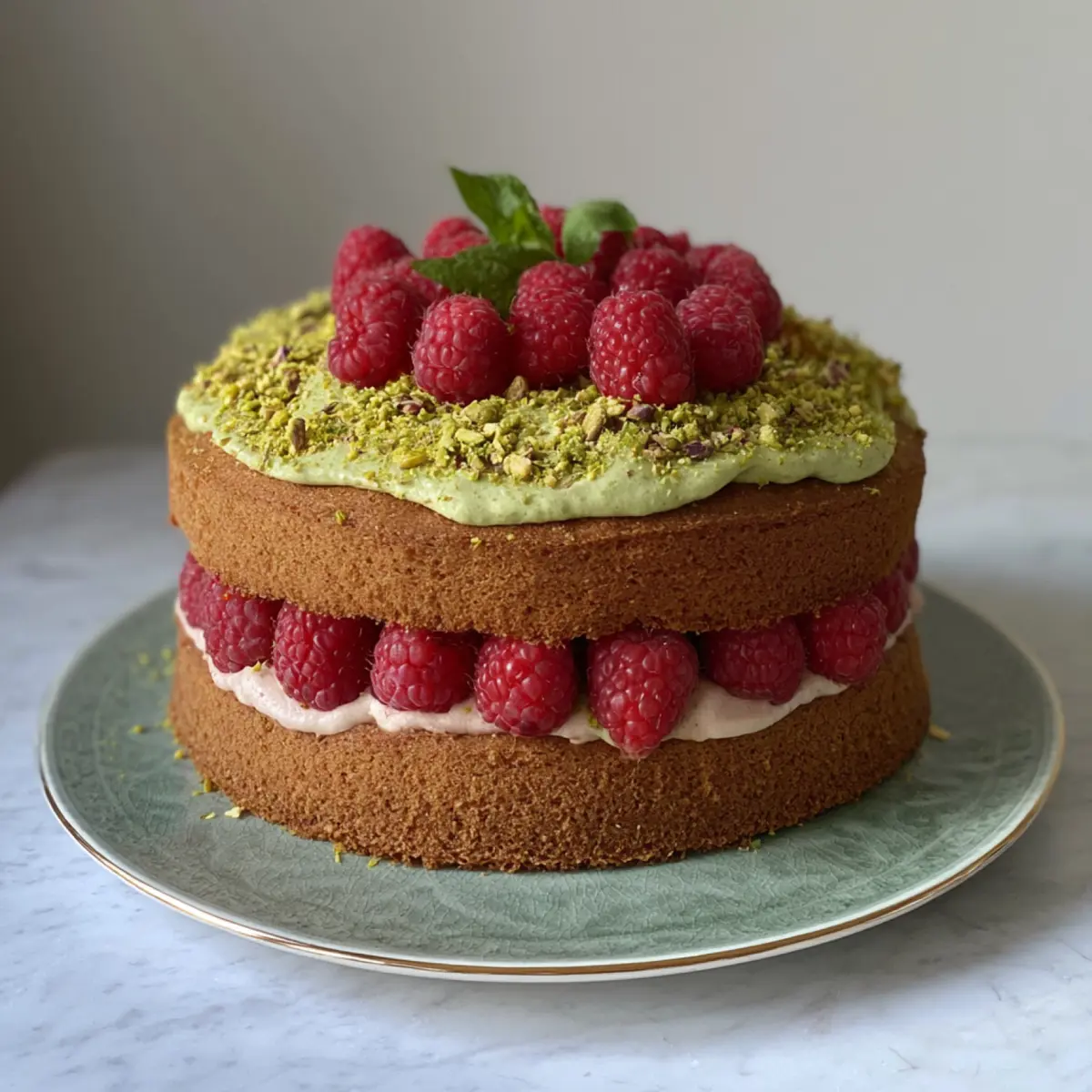 Pistazien Himbeer Kuchen