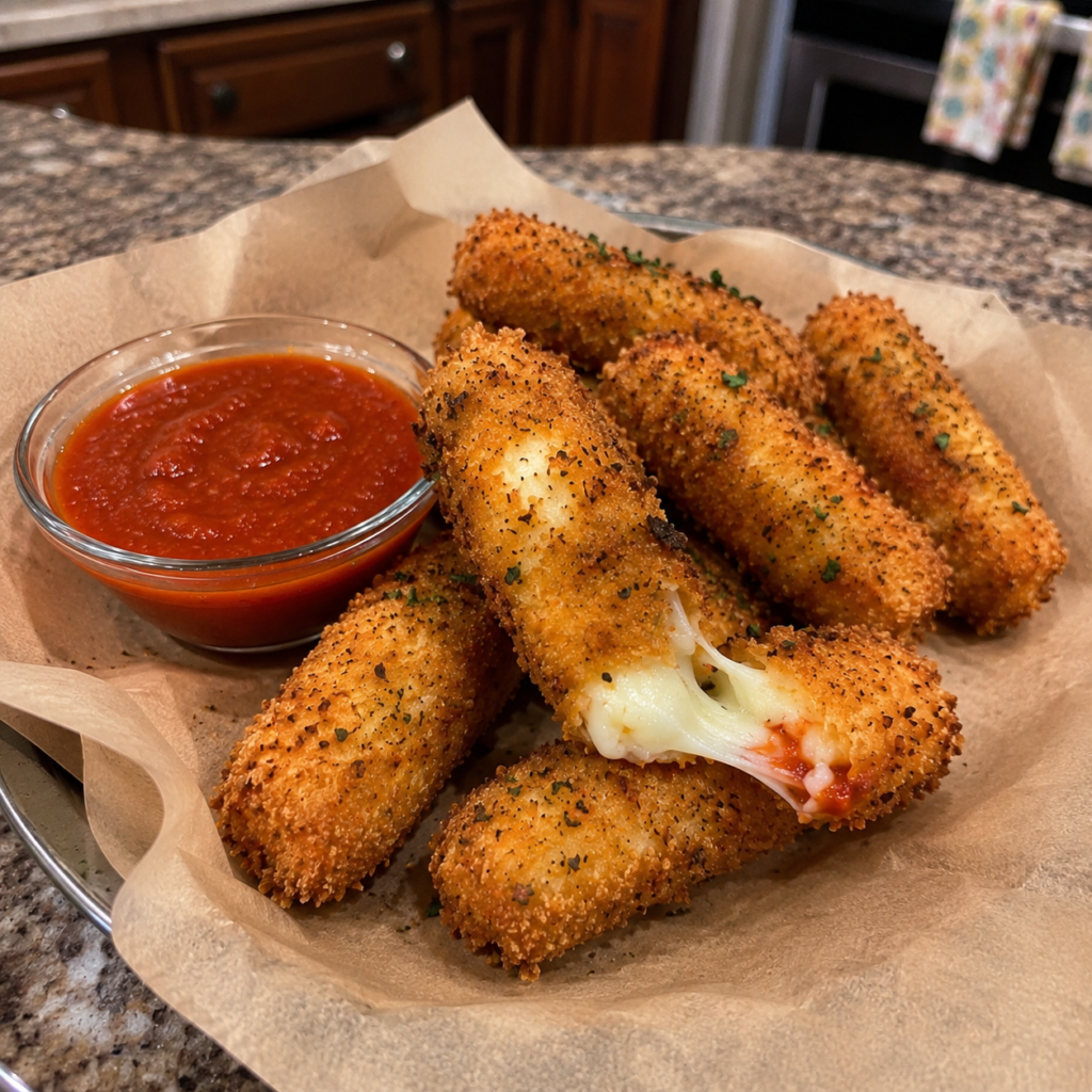 Air Fryer Mozzarella Crunch Bombs
