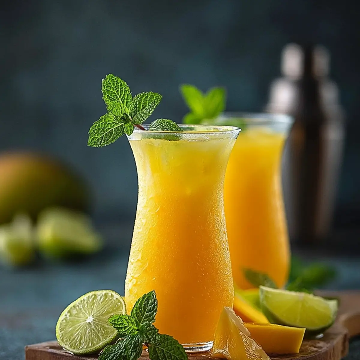 Alkoholfreier Mango Limetten Cocktail