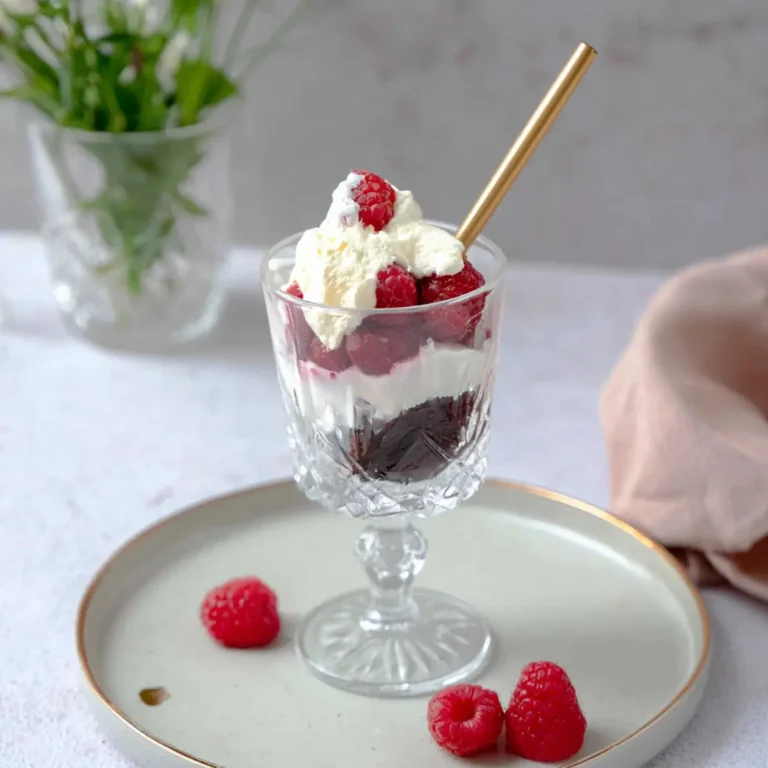 Brownie Trifle mit Himbeeren