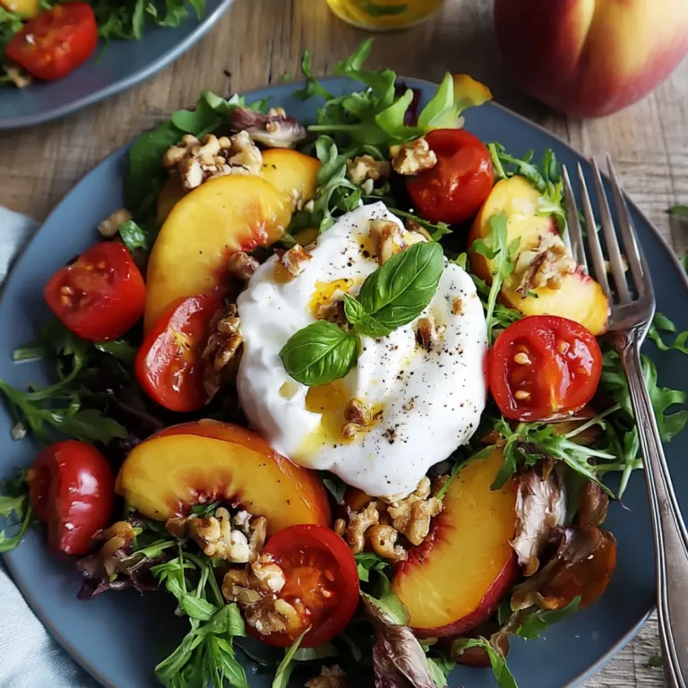 Burrata Sommersalat mit Nektarinen