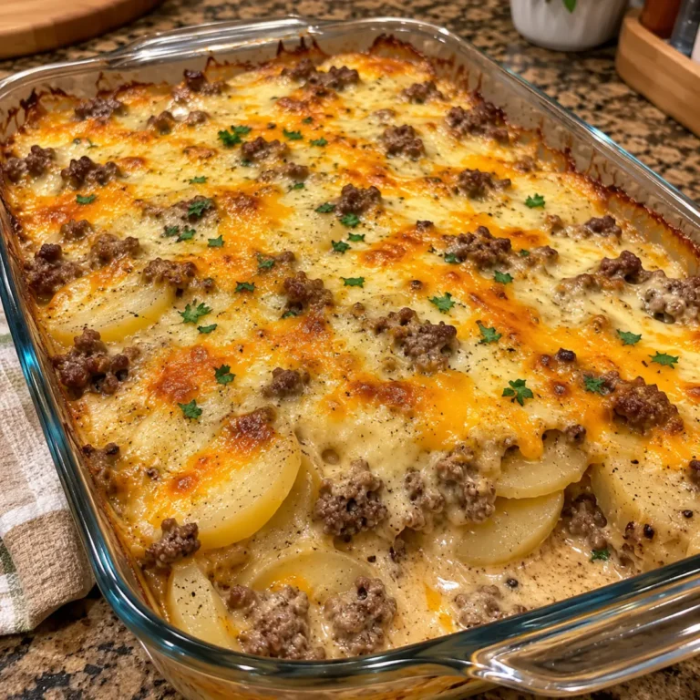 Cheesy Beef and Potato Casserole