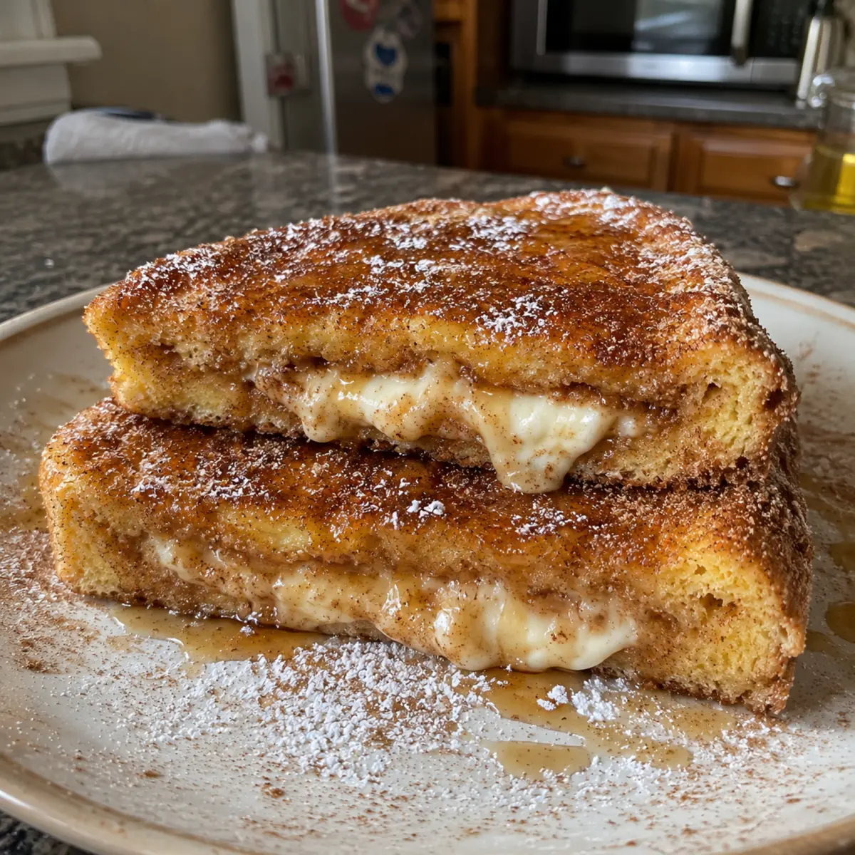 Cinnamon Sugar Churro Stuffed French Toast
