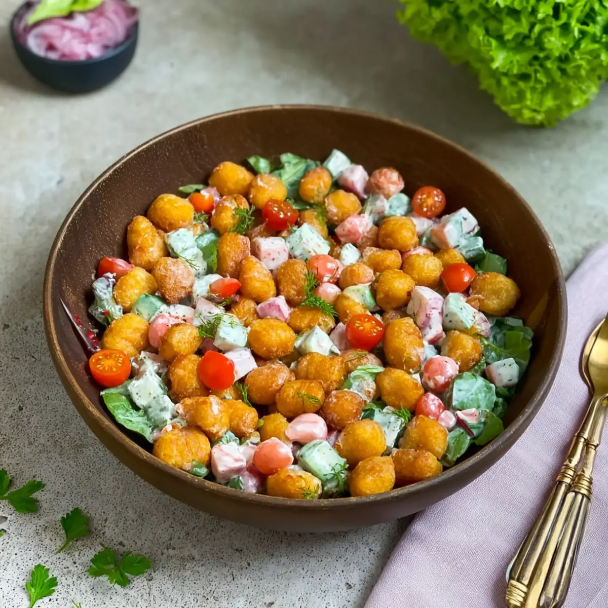 Crunchy Gnocchi Salat